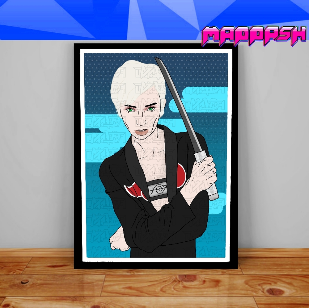 Custom Naruto inspired Pain Poster Hidden Leaf Ninja Wall Decor Print Poster